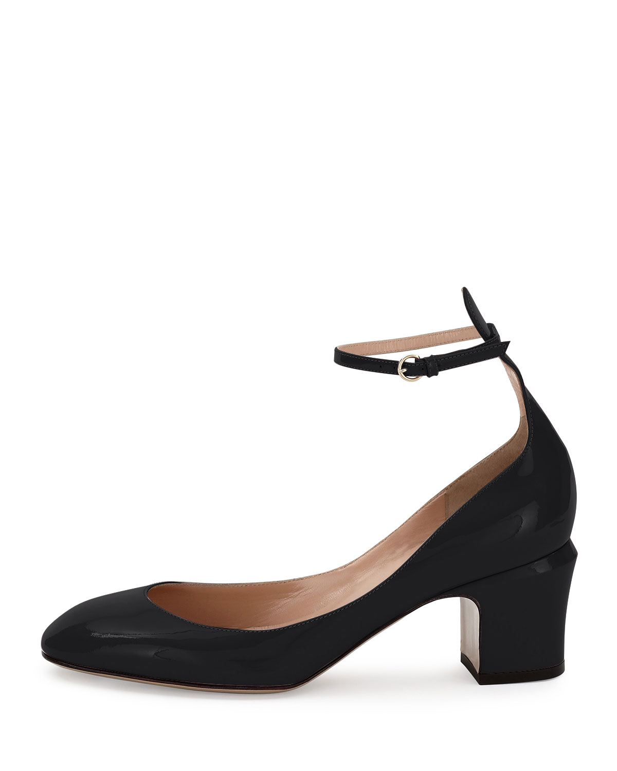 Tango Patent Ankle-Wrap Pump, Black