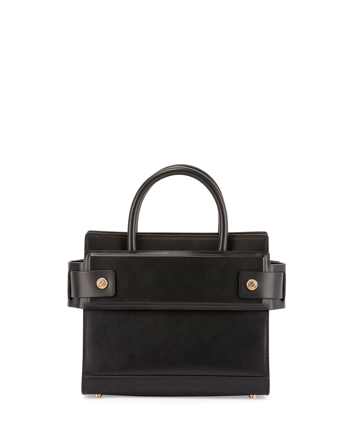 Horizon Mini Leather Satchel Bag, Black