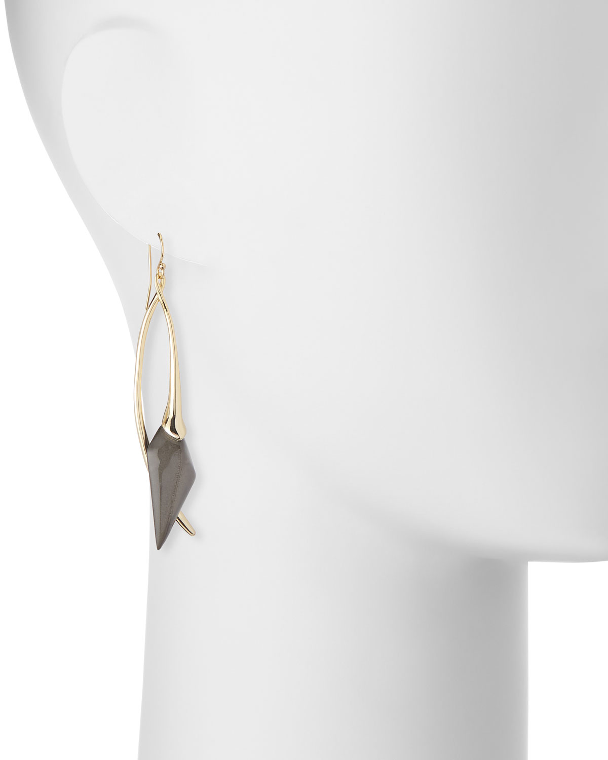 Elongated Wire Drop Earrings