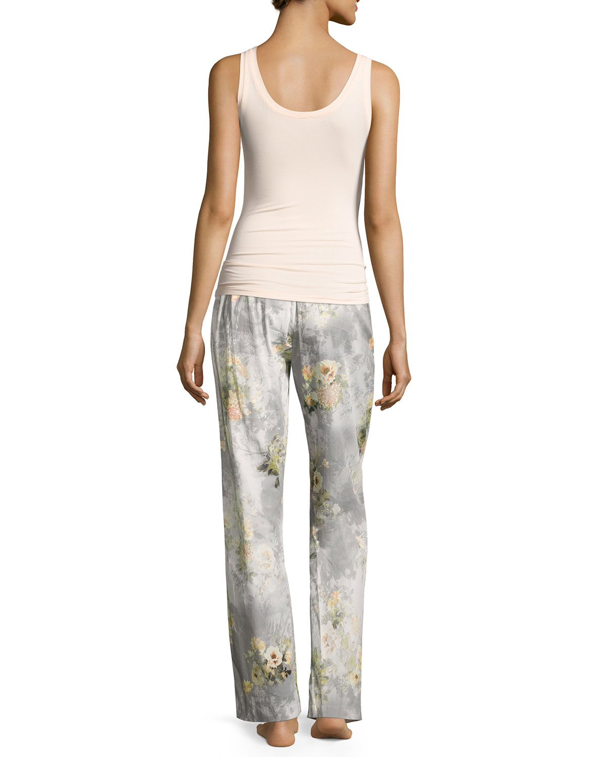 Blaze of Blossom Lounge Pants, Blue Pattern