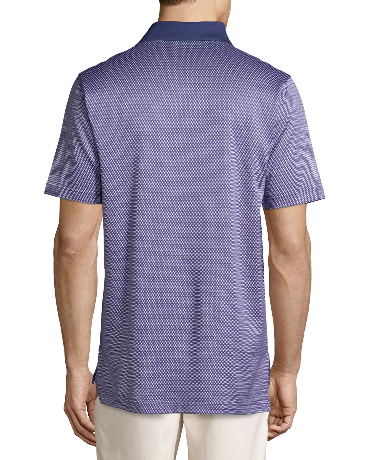 Ophelia Jacquard Short-Sleeve Polo Shirt