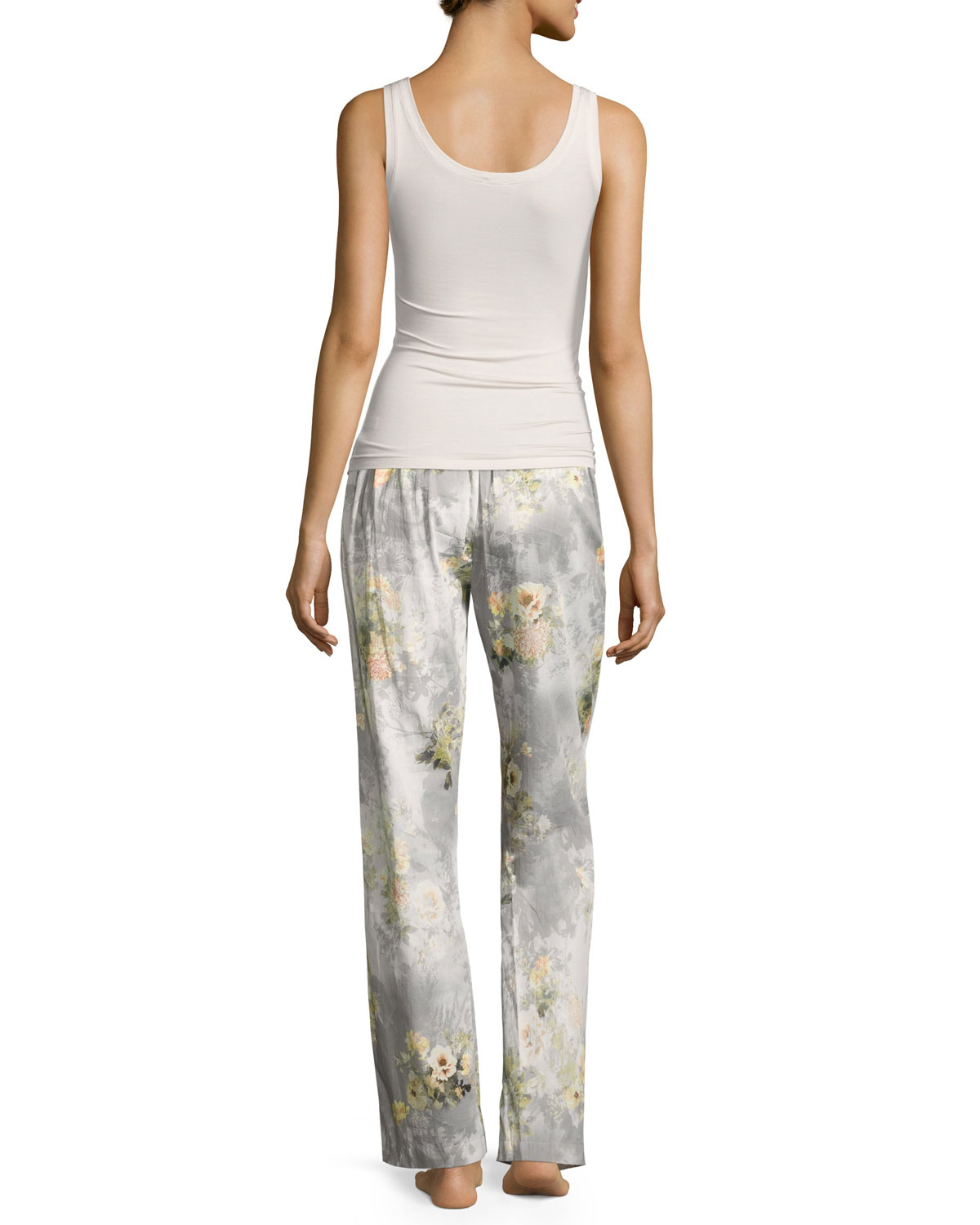 Blaze of Blossom Lounge Pants, Blue Pattern