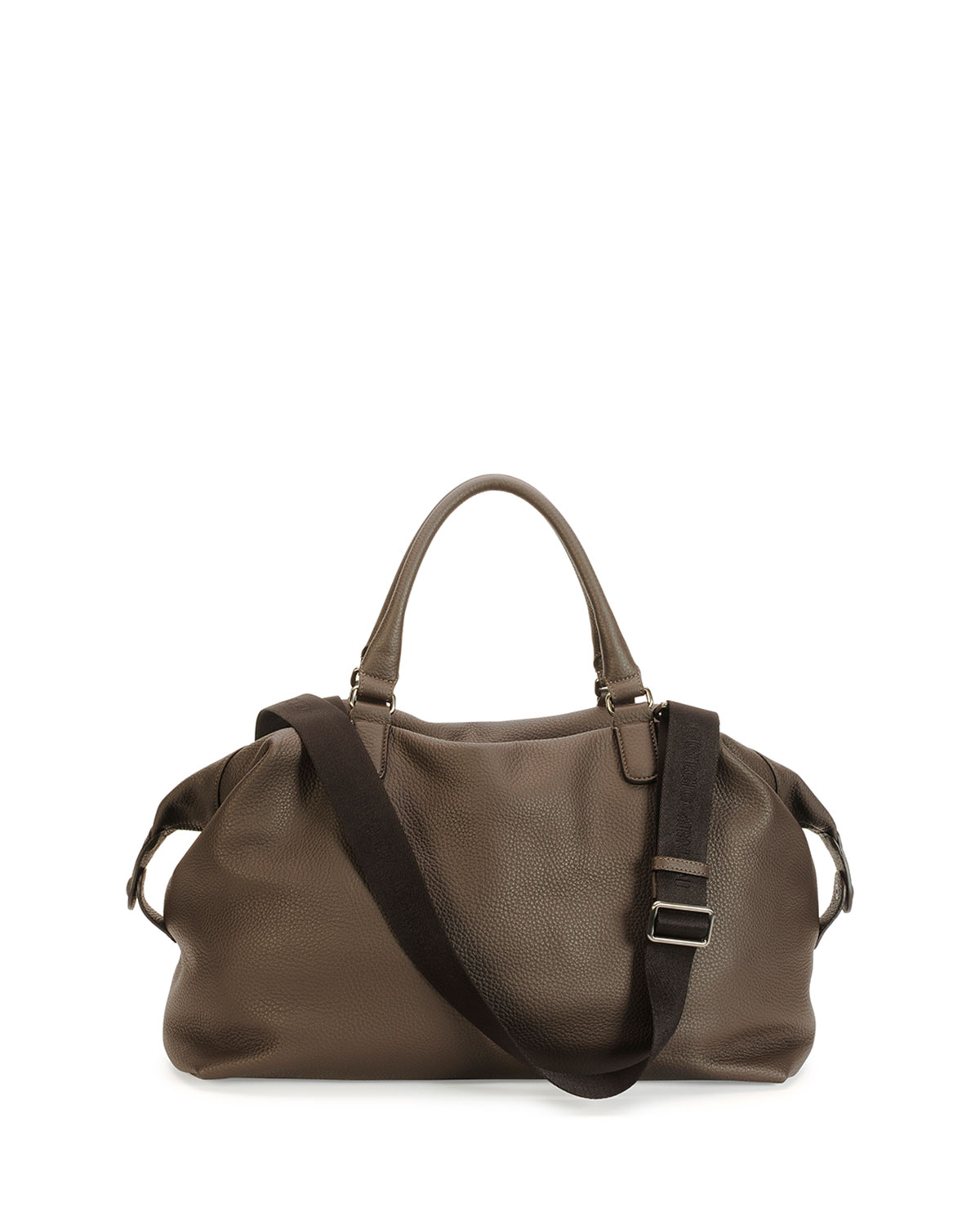 Slouchy Leather Duffel Bag, T Moro