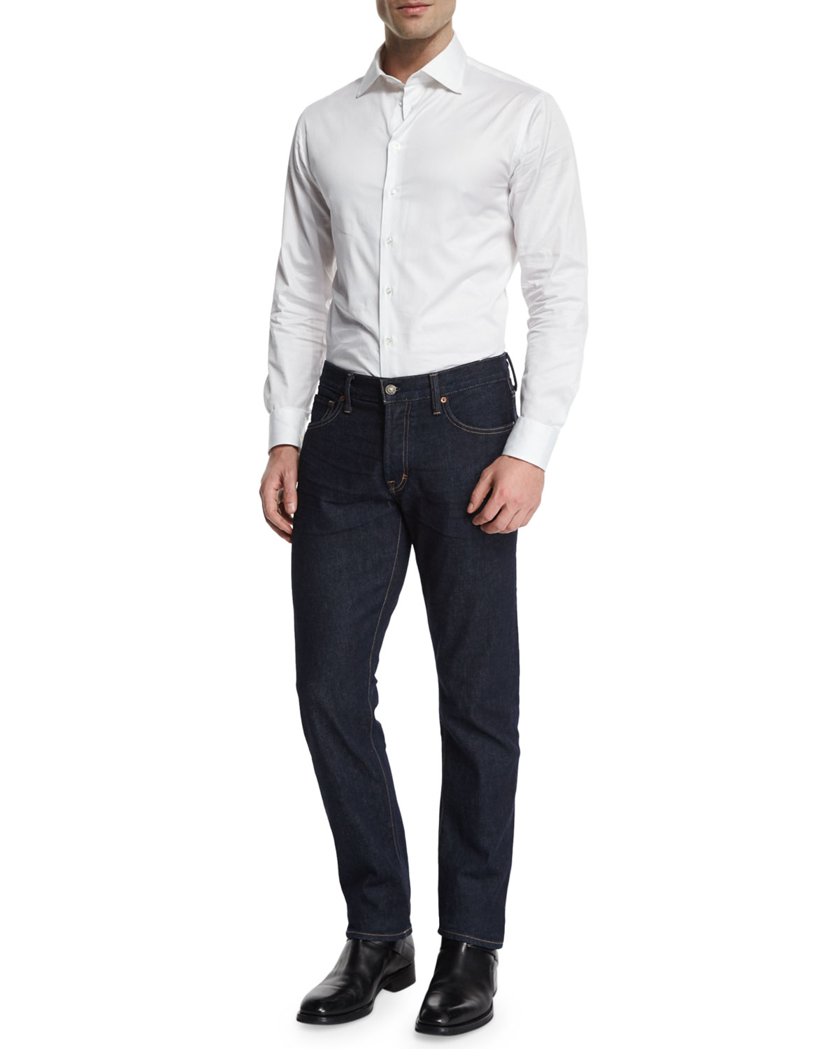 Straight-Fit New Indigo Stretch Jeans