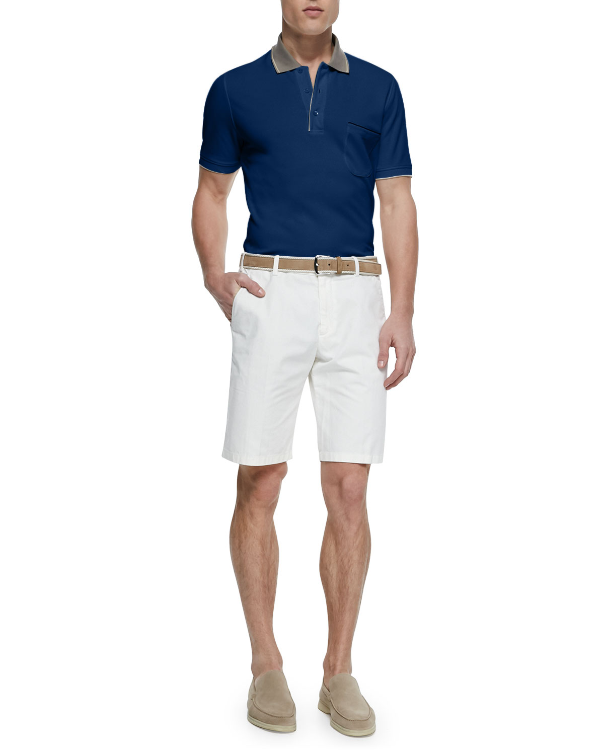 Flat-Front Bermuda Shorts