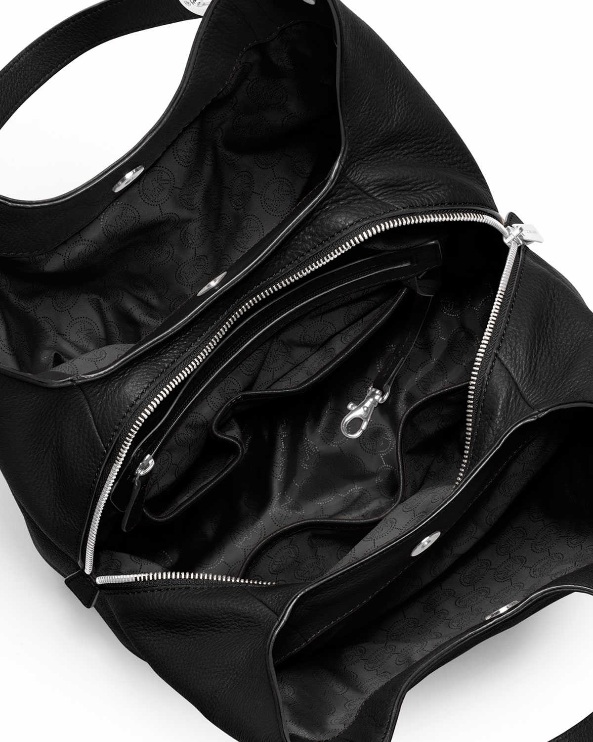 Fulton Large Leather Shoulder Tote Bag, Black