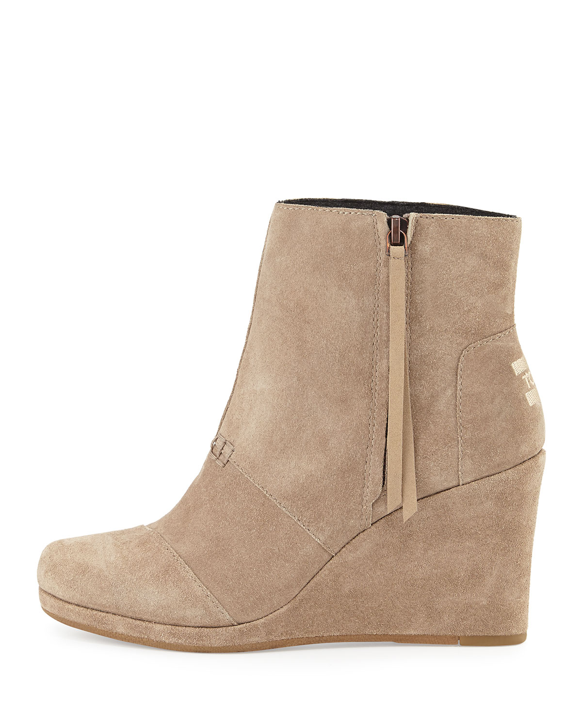 High-Wedge Desert Boot, Taupe