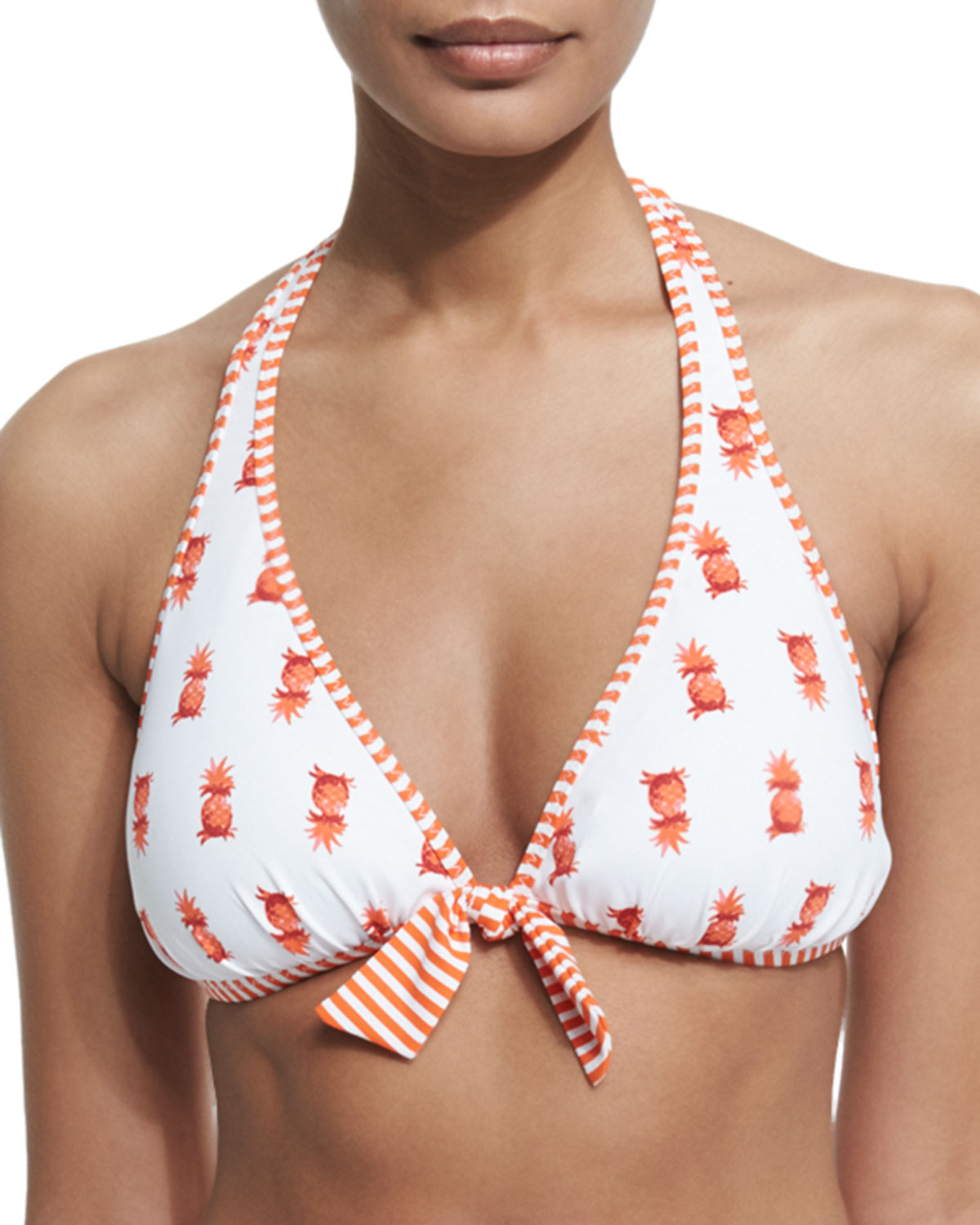 Reversible Printed Halter-Neck Swim Top