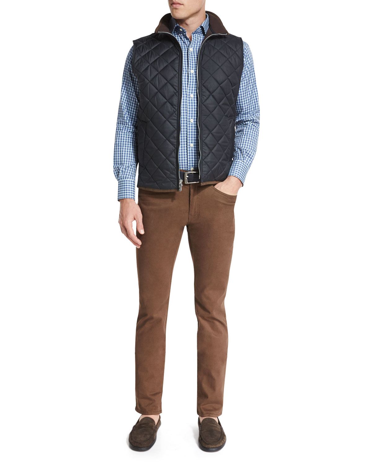 Hudson Lightweight Quilted Vest, Black