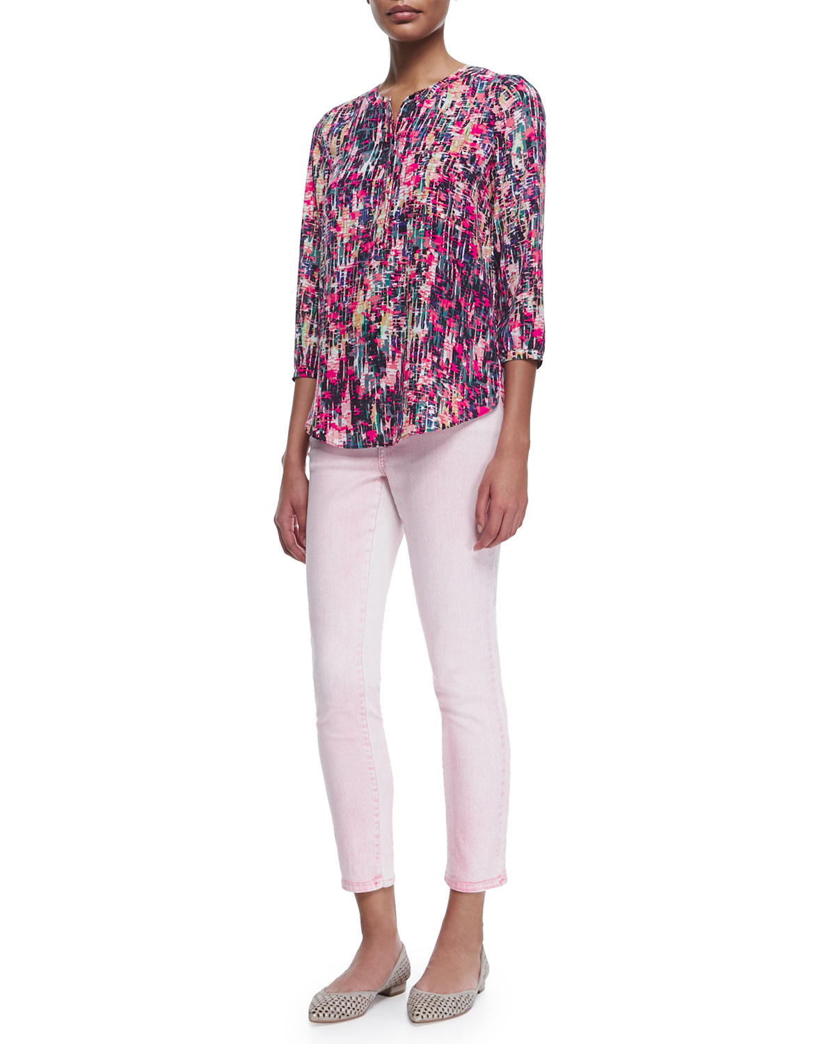 Angie Super Skinny Ankle Jeans, Waterlilly