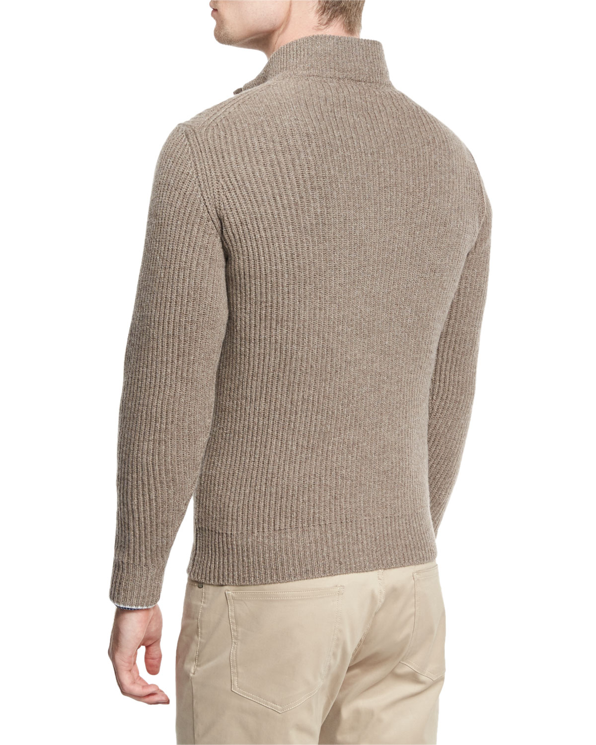 St. Moritz Quarter-Button Pullover, Sandalwood