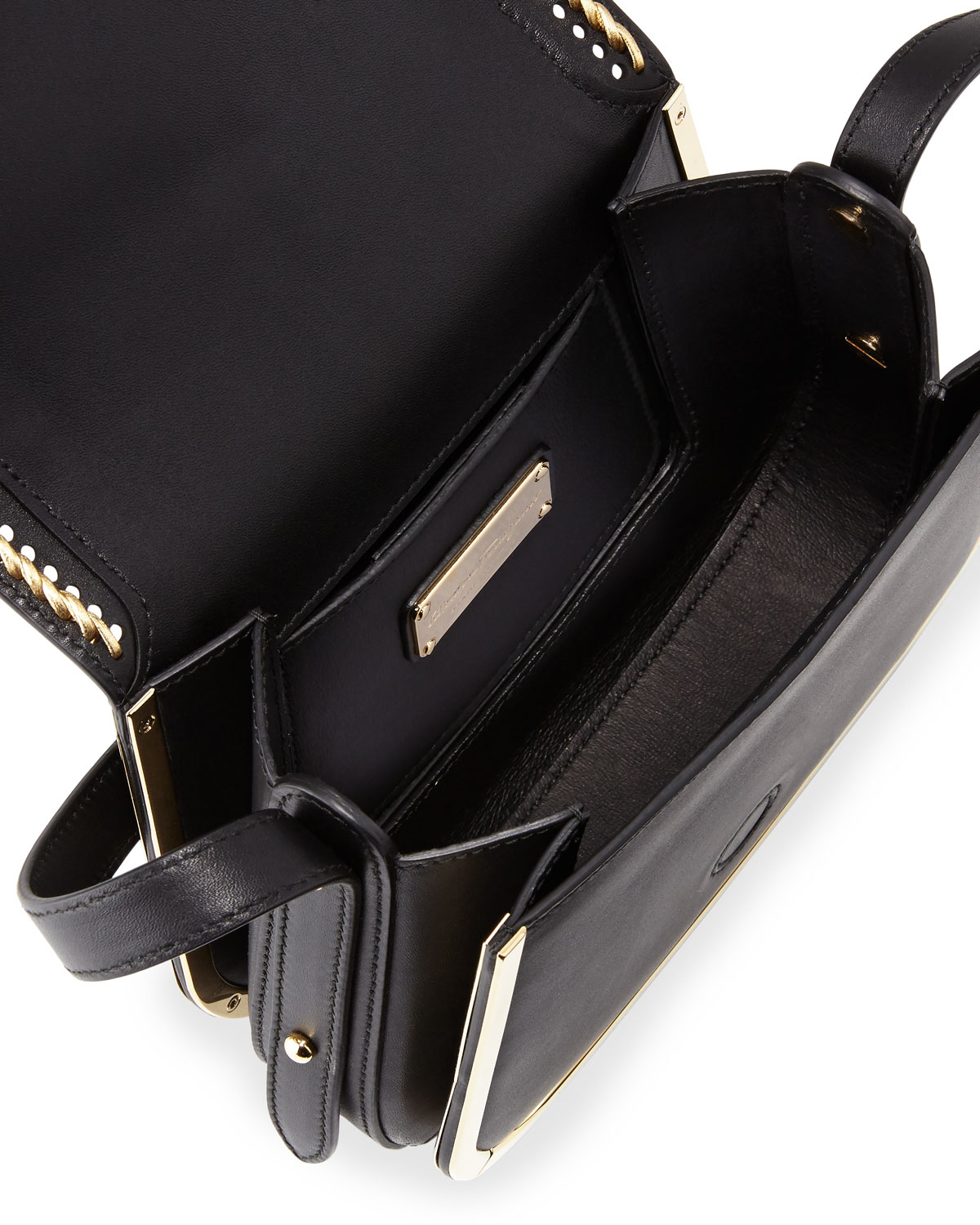 Sabine Gancio Saddle Crossbody Bag, Nero