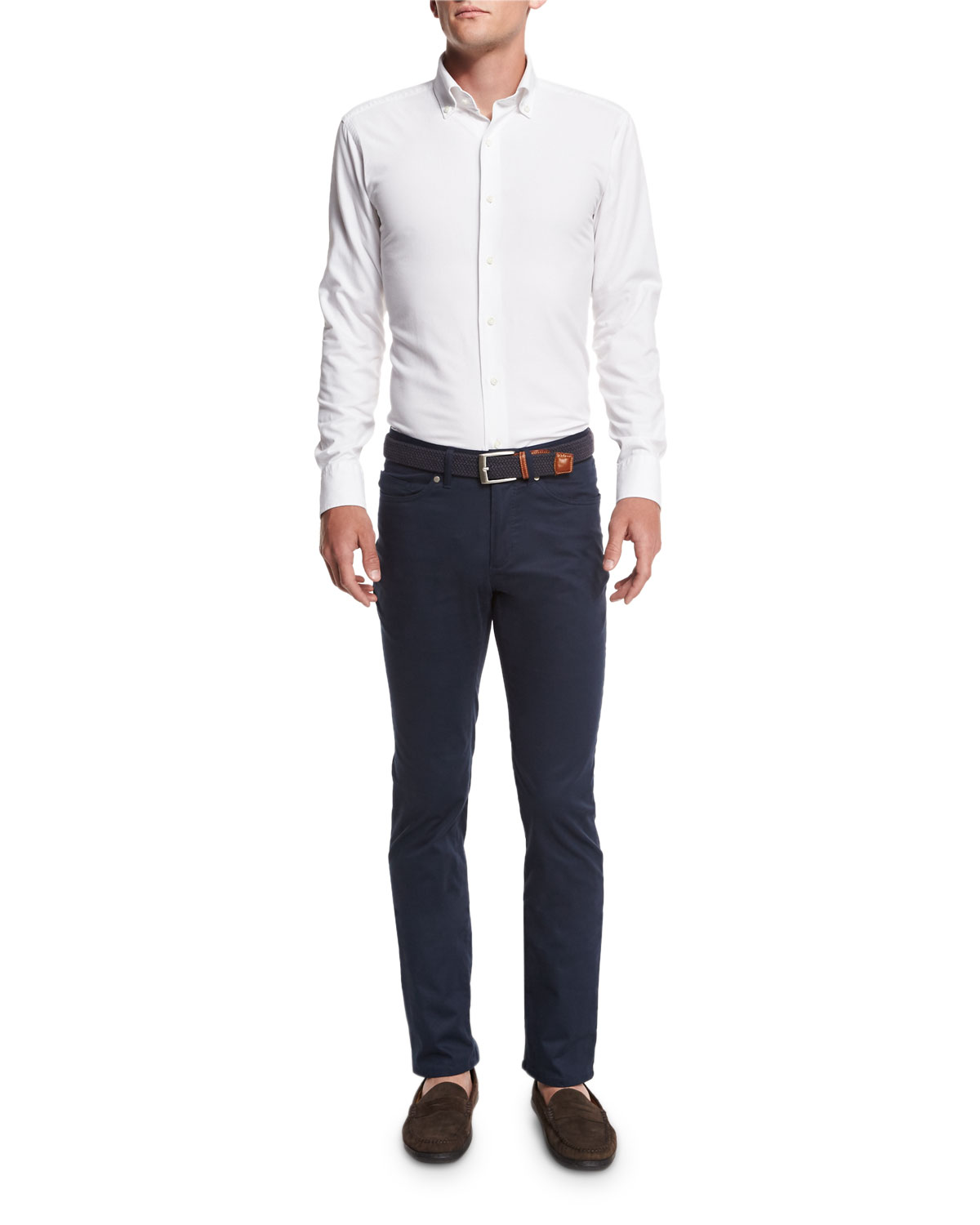 Collection Perfect Pinpoint Dress Shirt, White