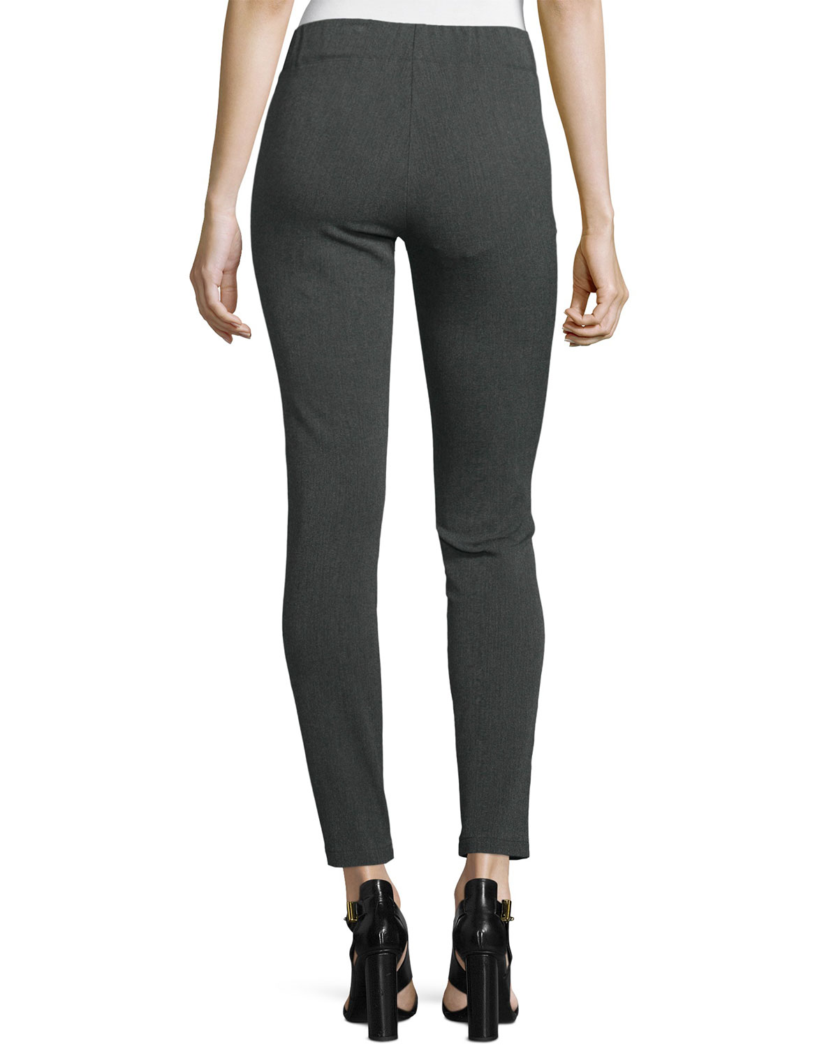 Herringbone Stretch Leggings, Dark Gray