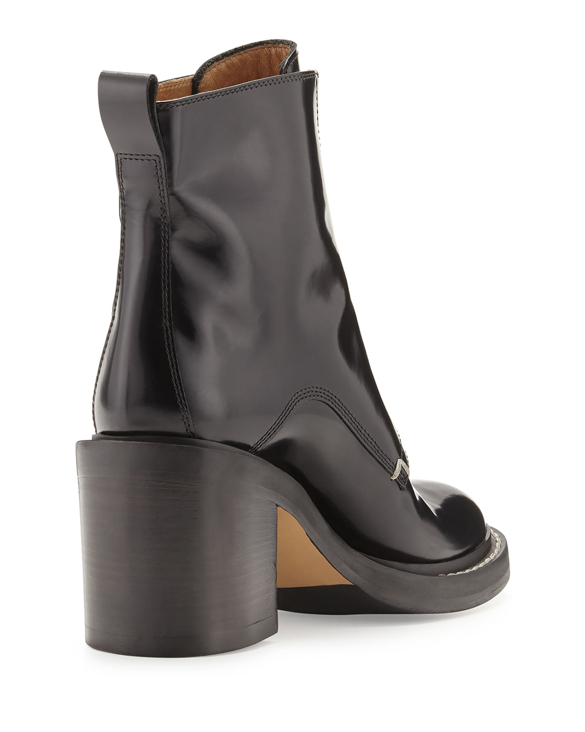 Shelby Runway Leather Bootie, Black