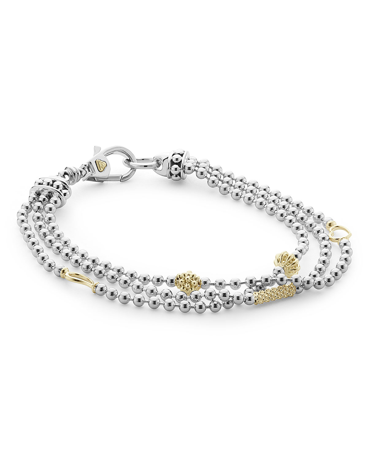 Caviar Icon Three-Row Bracelet