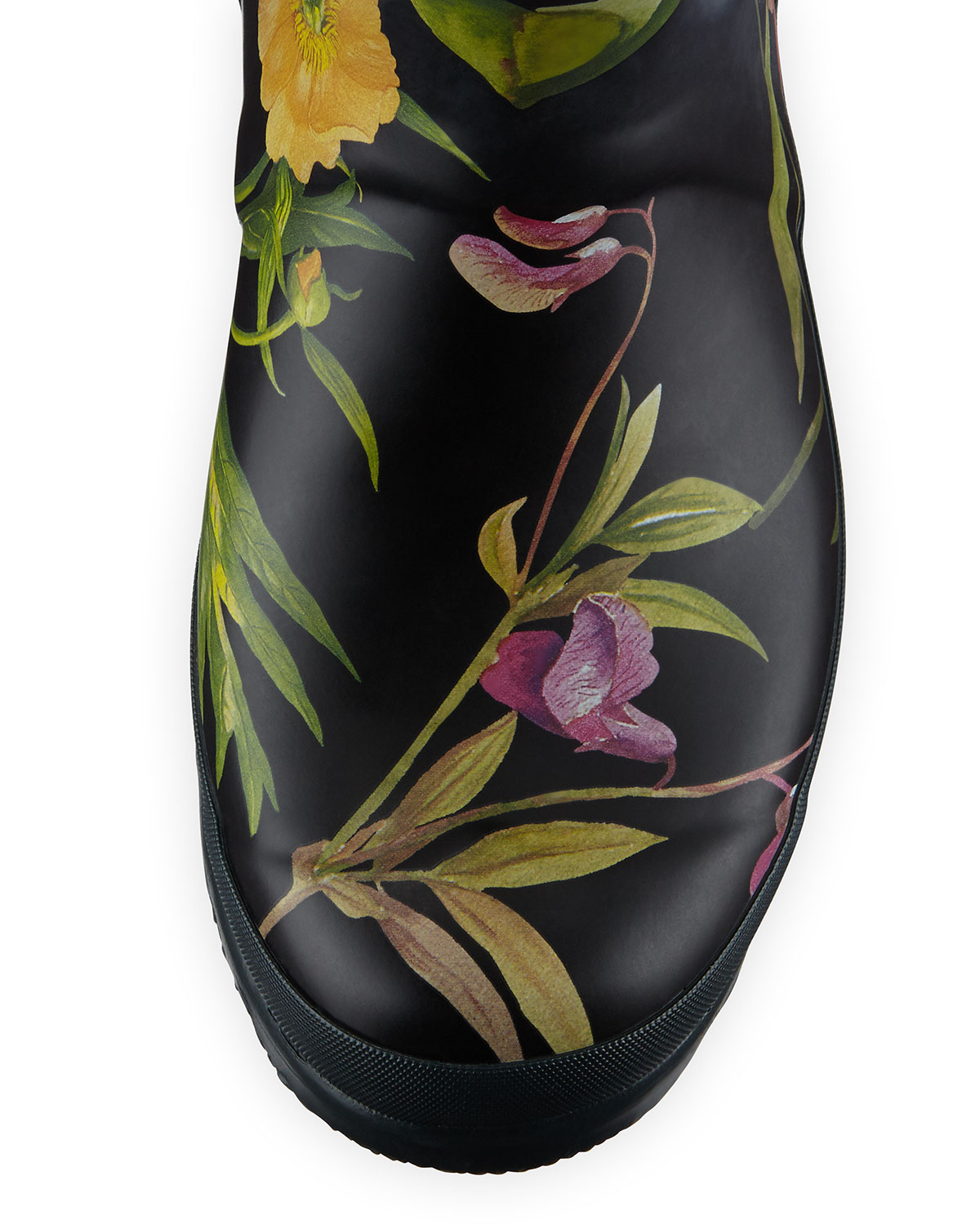 Original Tall Floral-Print Rain Boot, Black/Multi