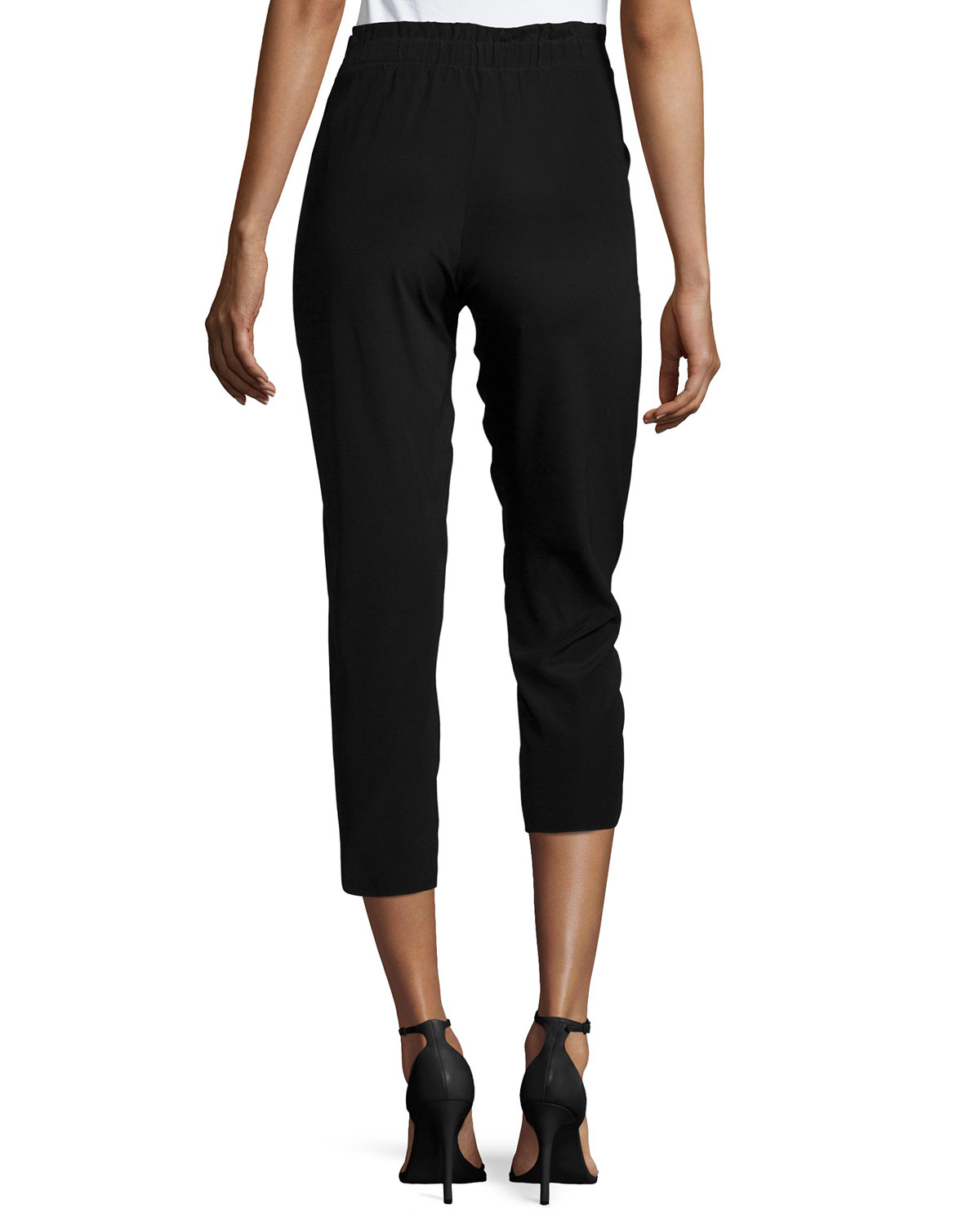Allyn Drawstring-Waist Jogger Pants, Black