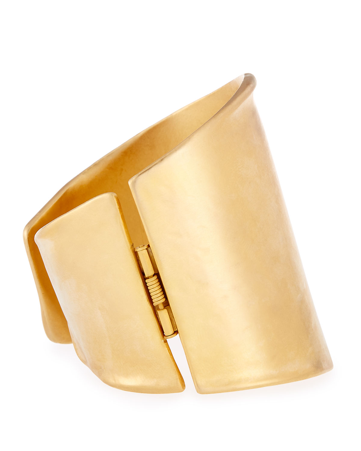 Satin-Finish Golden Hinge Cuff