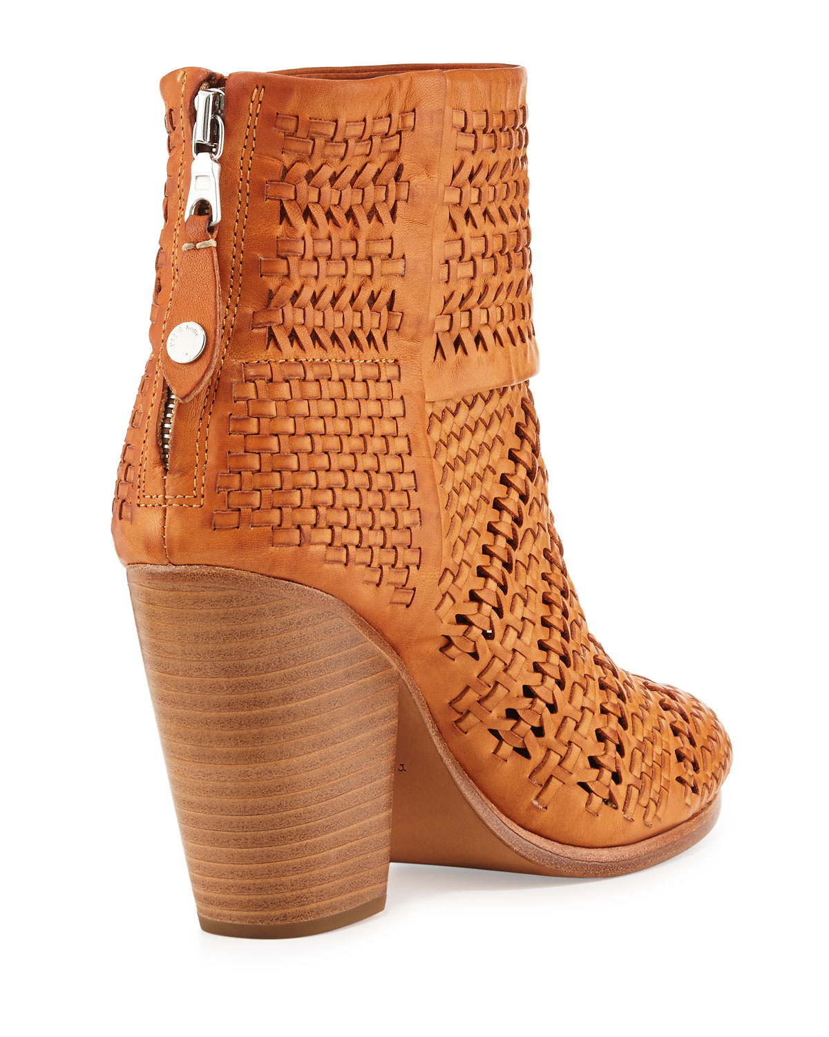 Classic Newbury Woven Leather Bootie