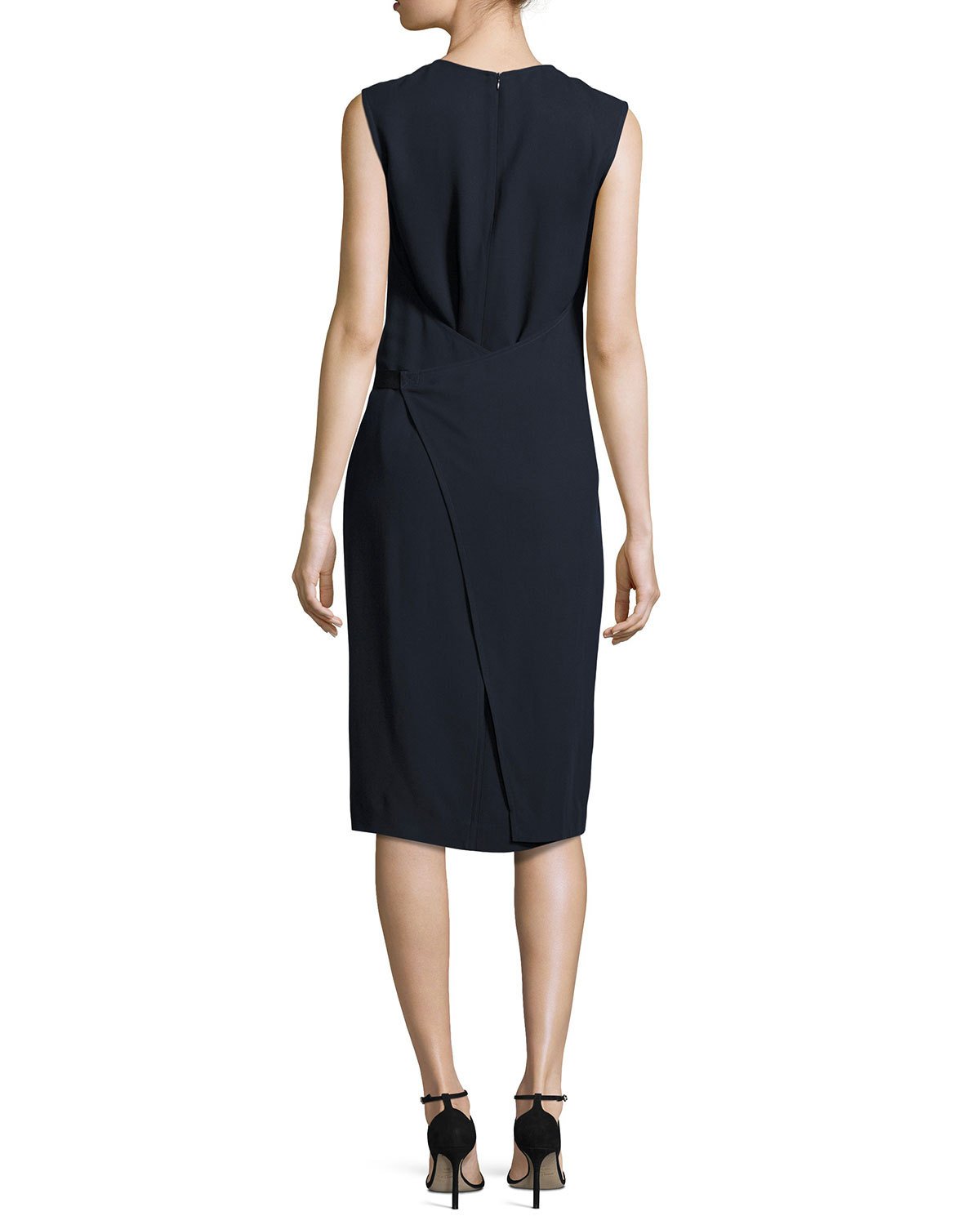 Easton Sleeveless Tie-Waist Dress, Navy