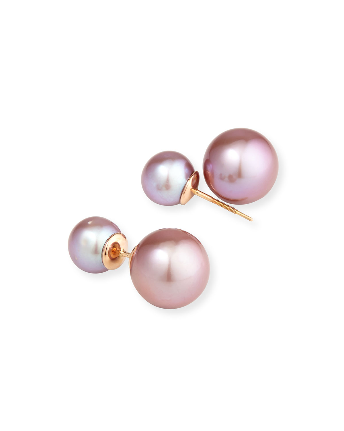 doublefreshwaterpinkpearlstudearrings