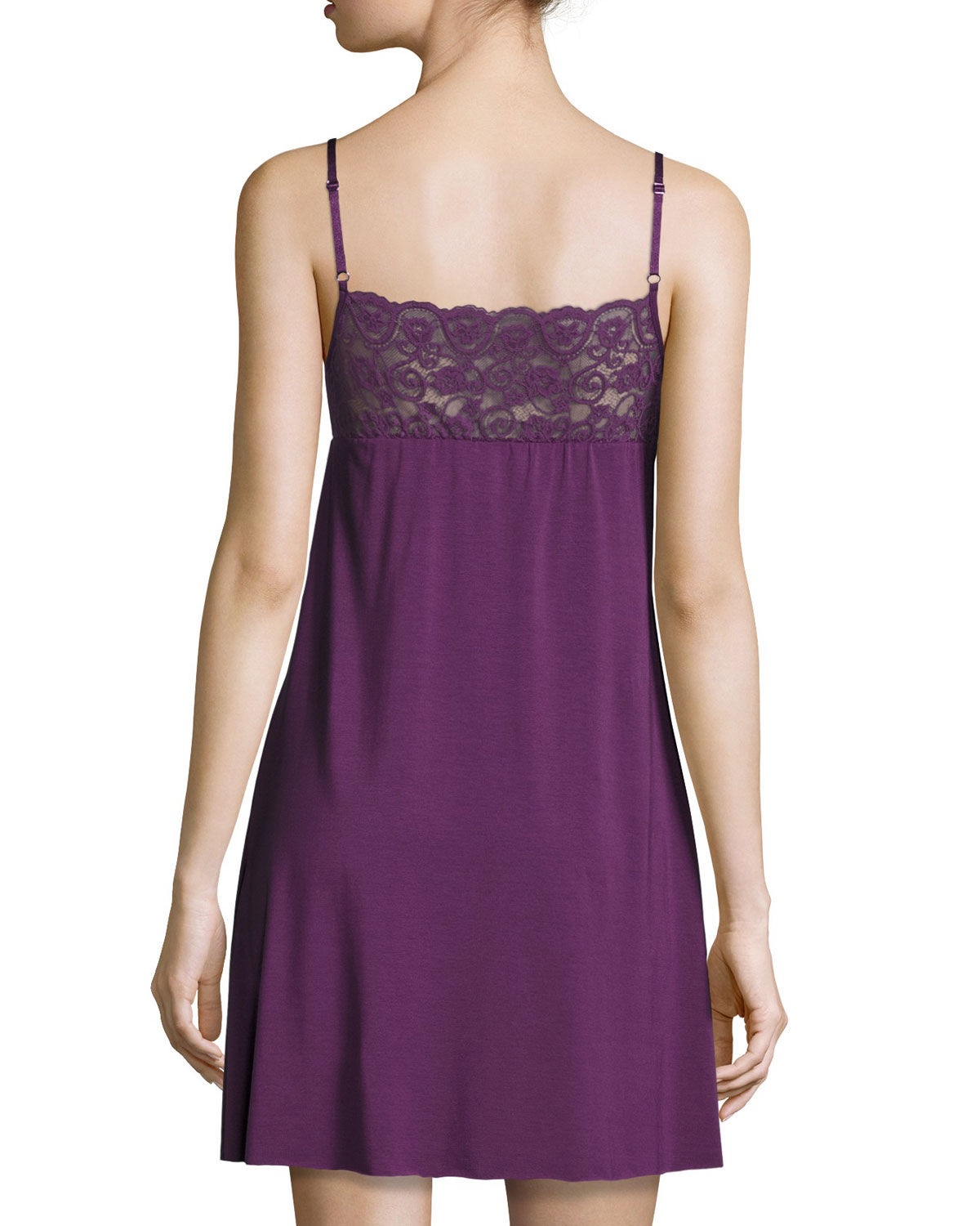 Butter-Lace Top Chemise, Purple Rose