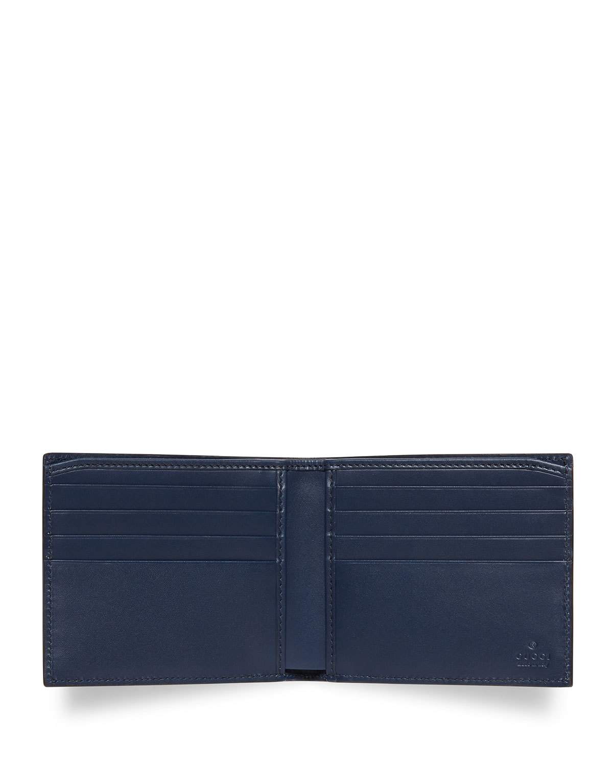 GucciGhost Star Leather Wallet, Navy
