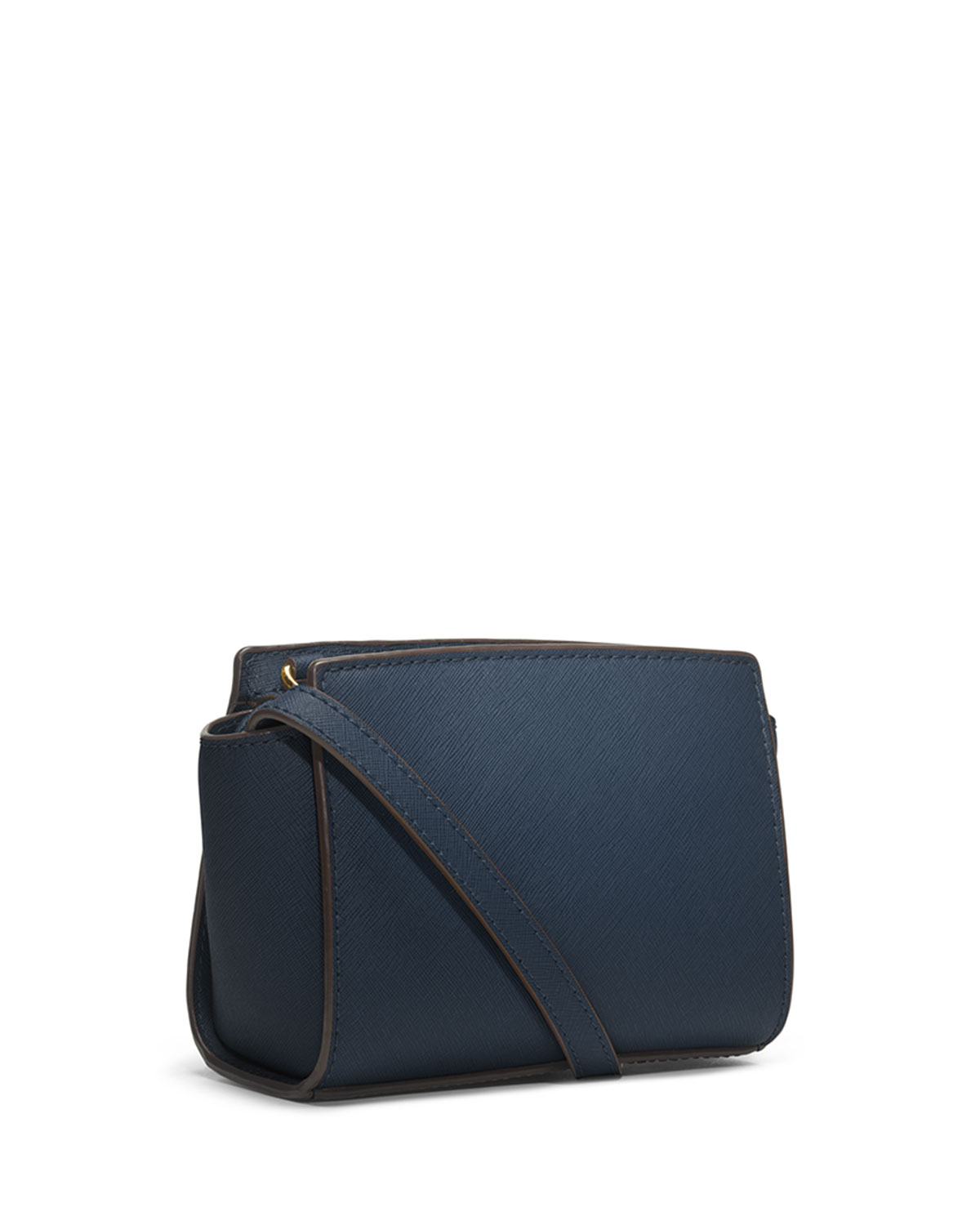 Selma Mini Saffiano Messenger Bag, Navy