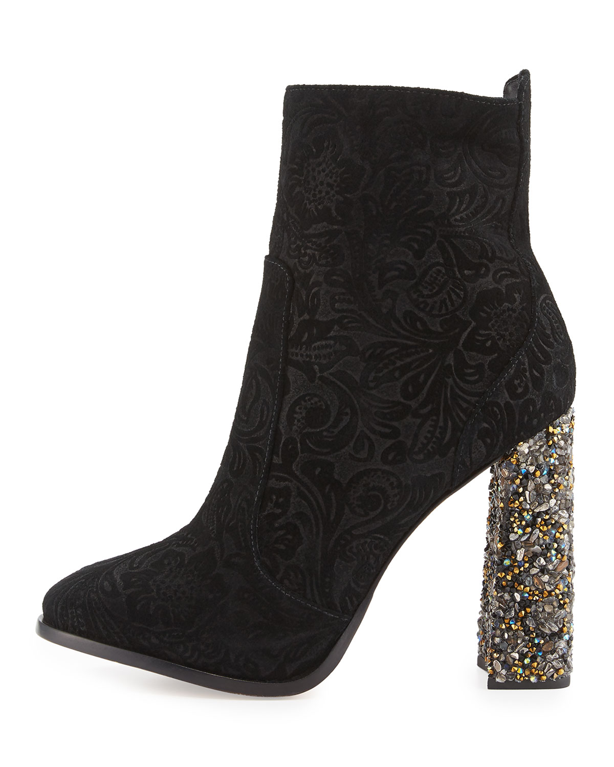 Kendra Brocade 100mm Bootie, Baroque Black