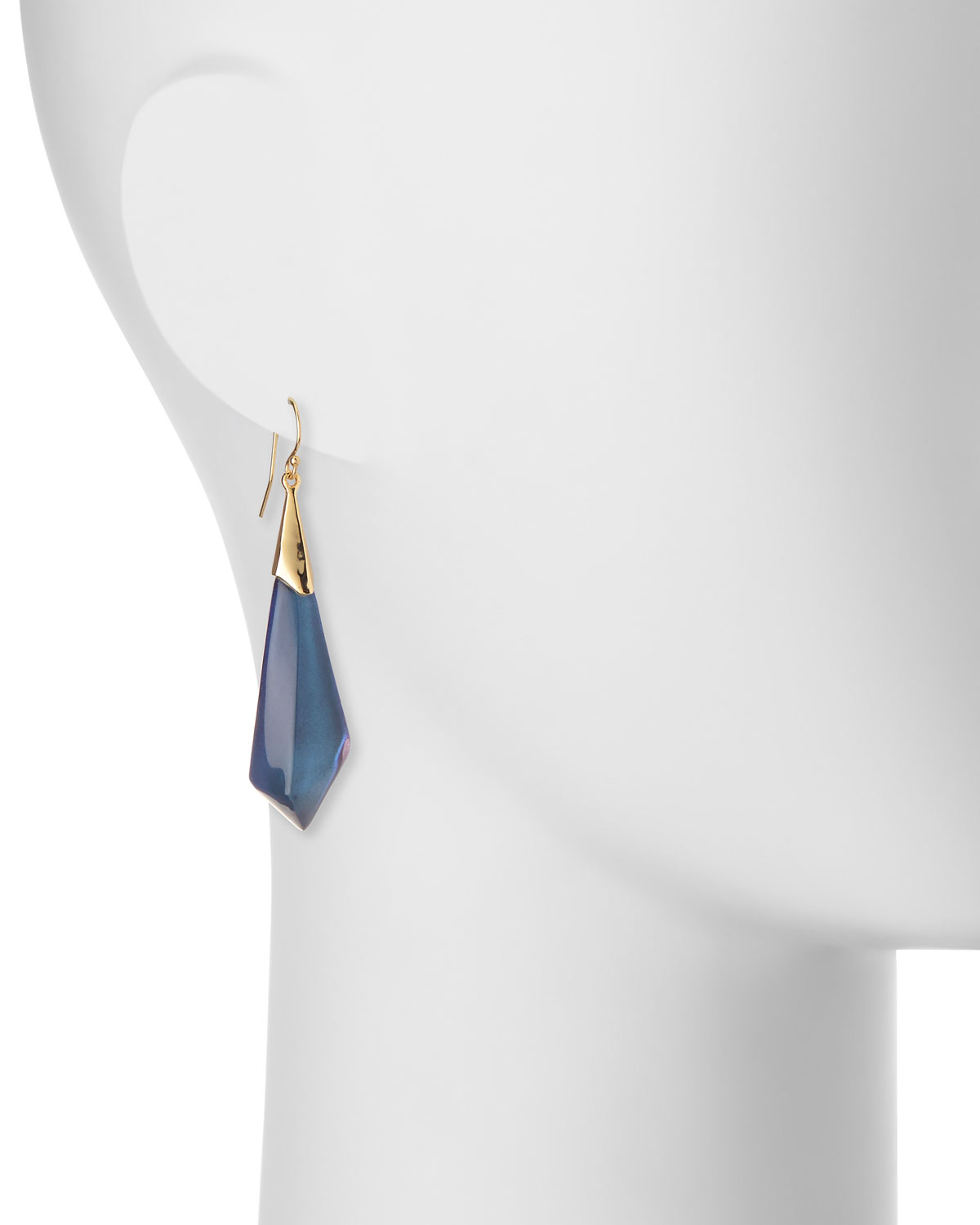 Faceted Lucite Wire Drop Earrings