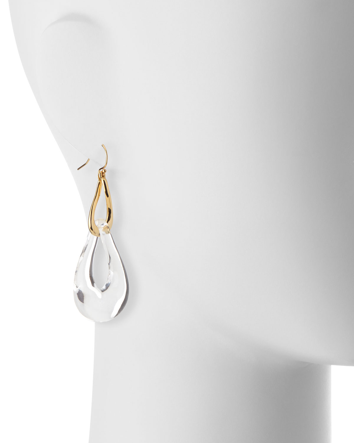 Infinity Link Wire Drop Earrings, Clear