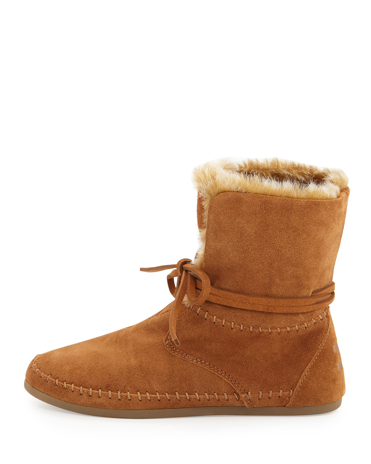 Zahara Suede Moc Bootie, Chestnut