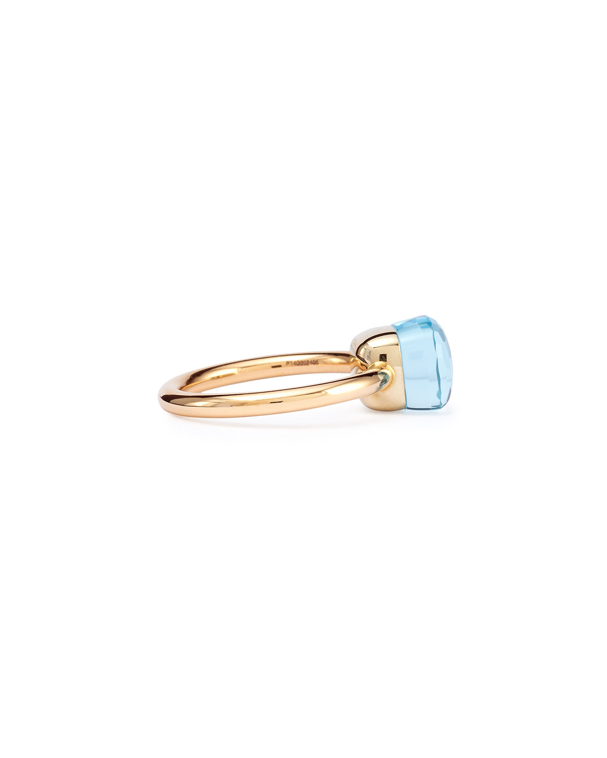 Nudo Rose Gold & Blue Topaz Ring, Mini