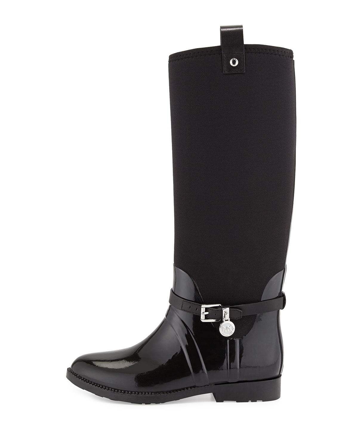 Charm Stretch Rain Boot, Black