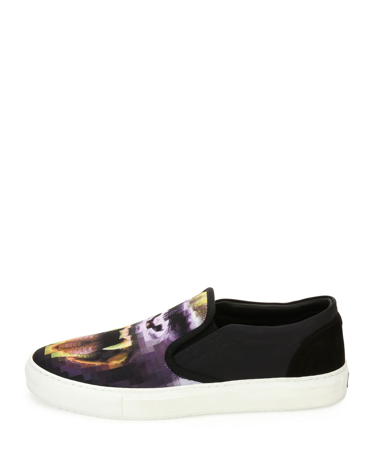 Liullaillaco Gorilla-Print Slip-On Sneaker, Black/Purple