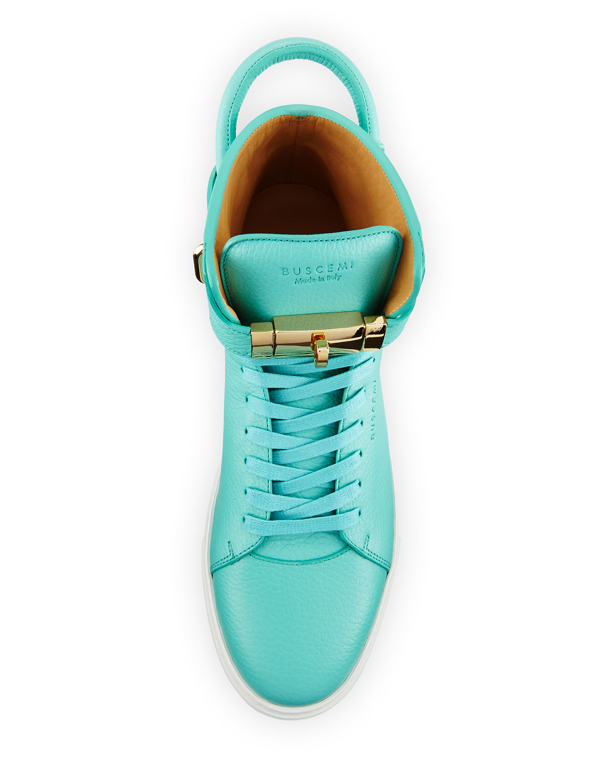 100mm Men's Leather High-Top Sneaker
