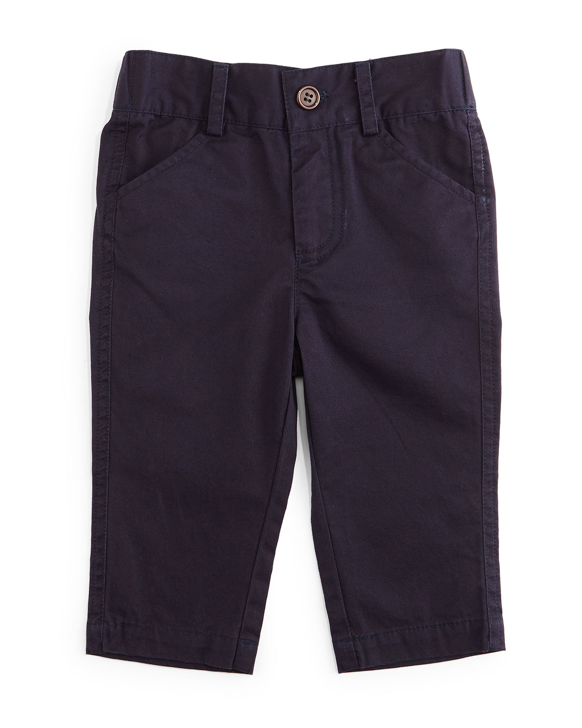 Twill Straight-Leg Pants, Navy, Size 2T-7Y
