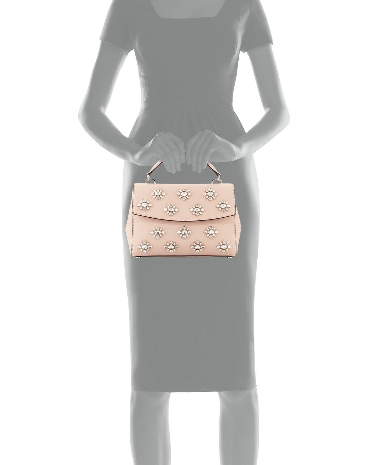 Ava Small Jeweled Satchel Bag