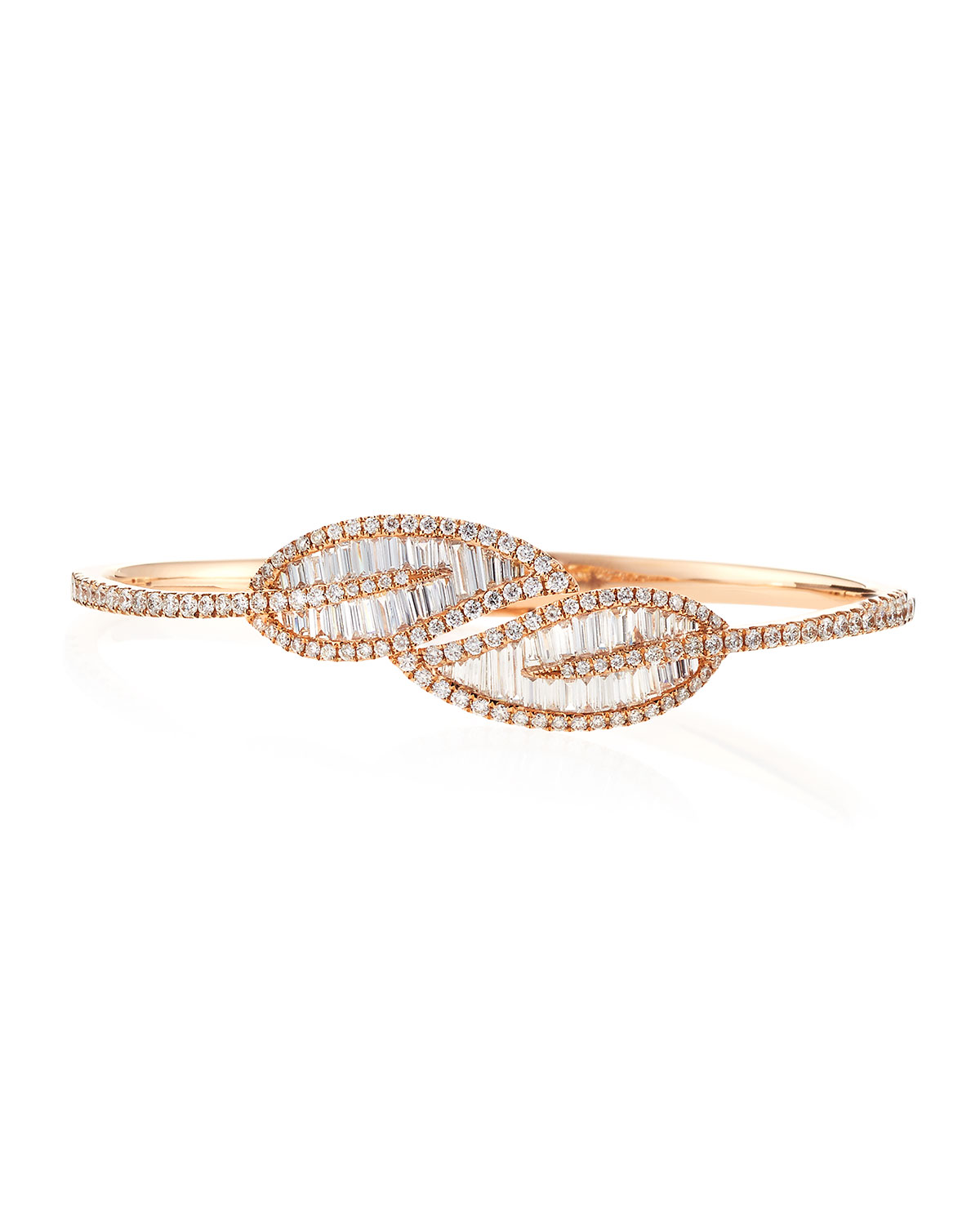 Hinged Diamond Leaf Bracelet