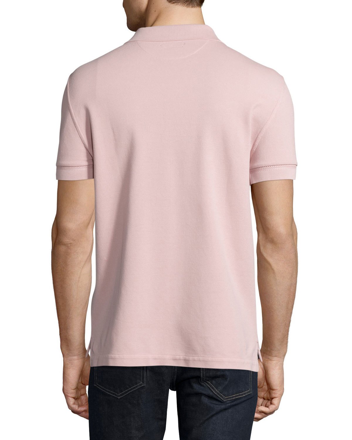 Pique Polo Shirt, Light Pink