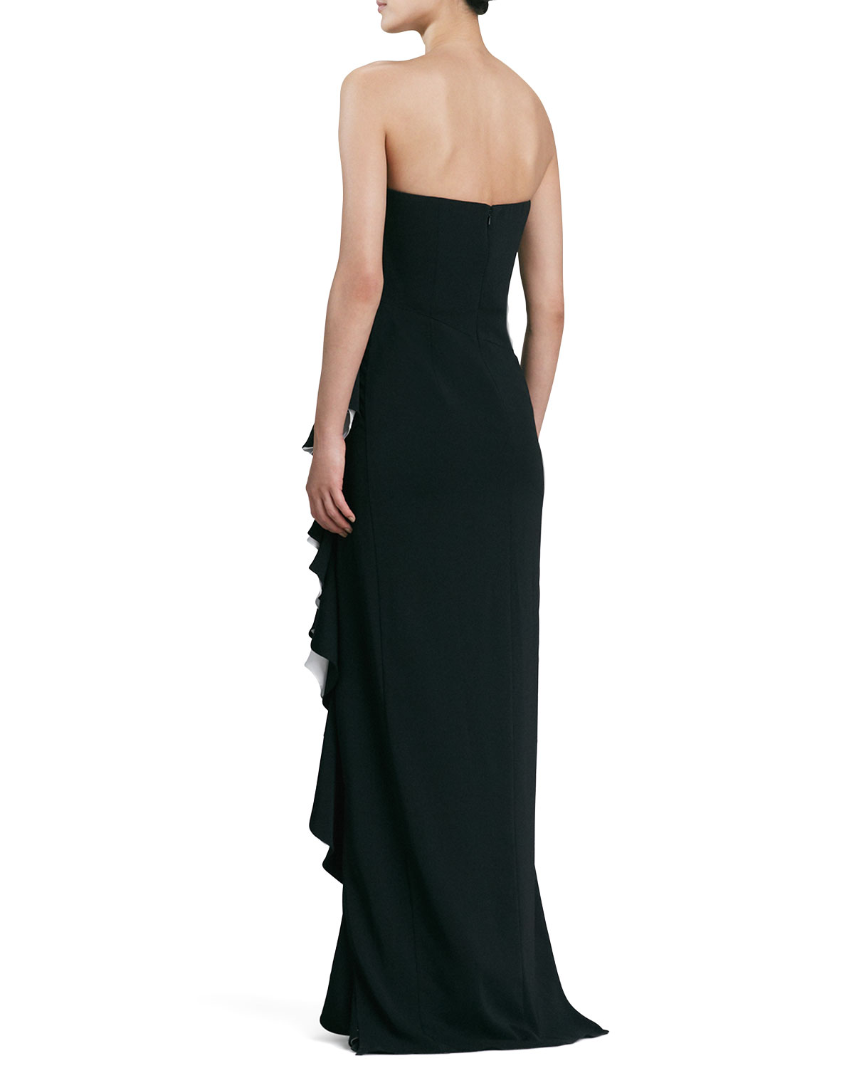 Strapless Colorblock Gown