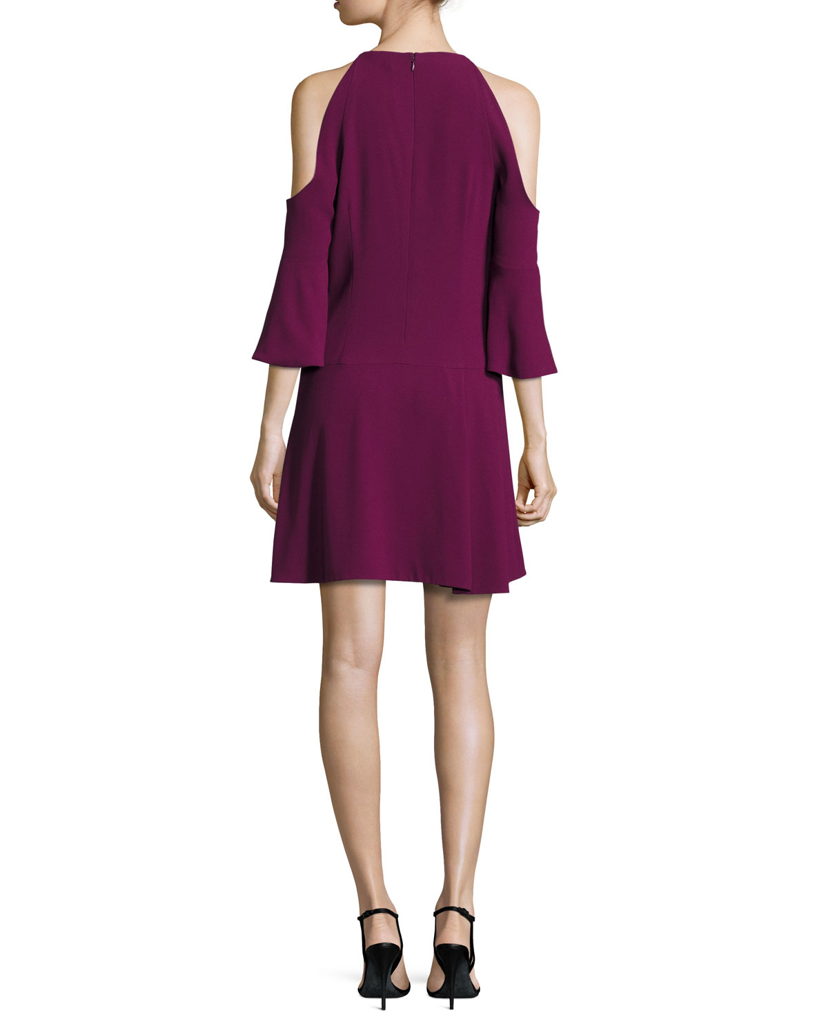 Evette Cold-Shoulder Dress, Sangria