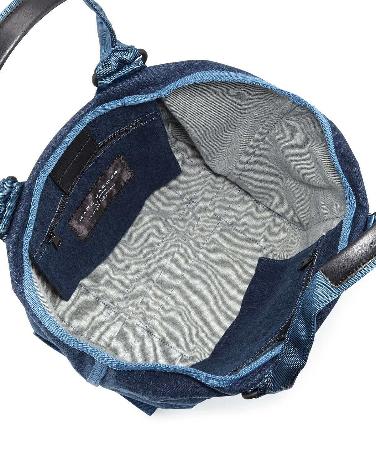 New Logo Denim Tote Bag, Blue