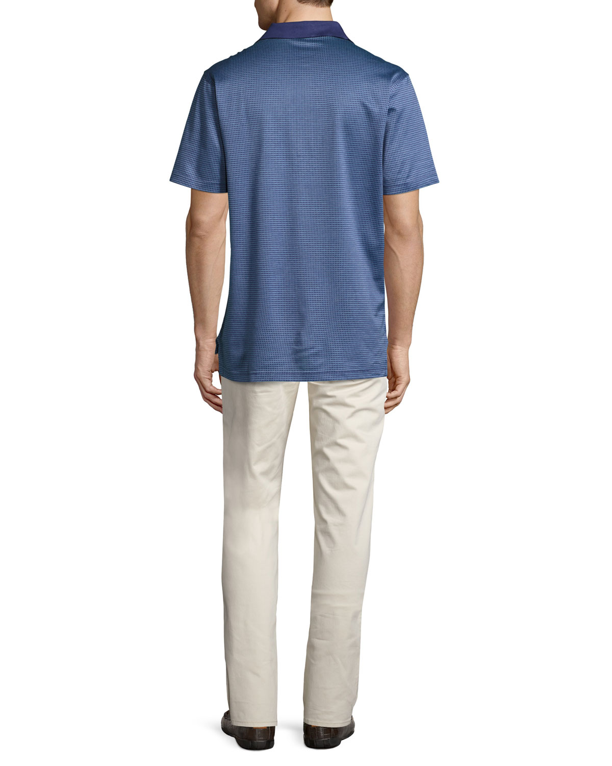 Wink Jacquard Cotton Lisle Polo Shirt
