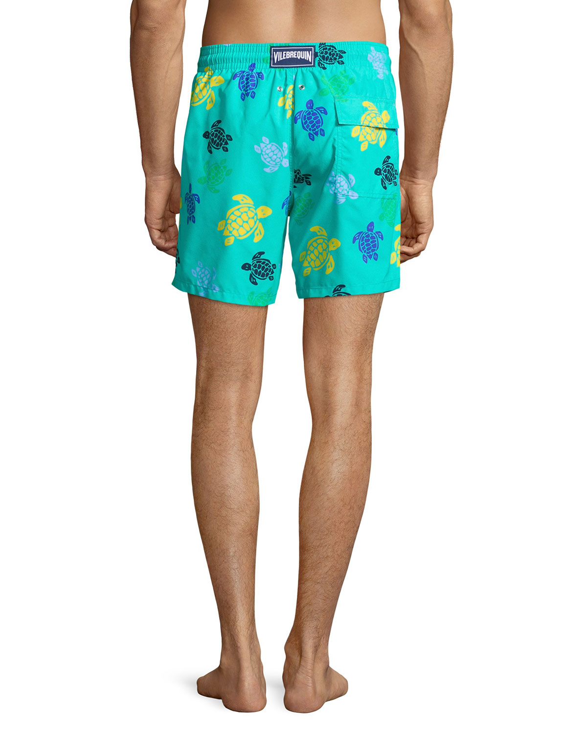 Moorea Multicolored Turtle-Print Swim Trunks