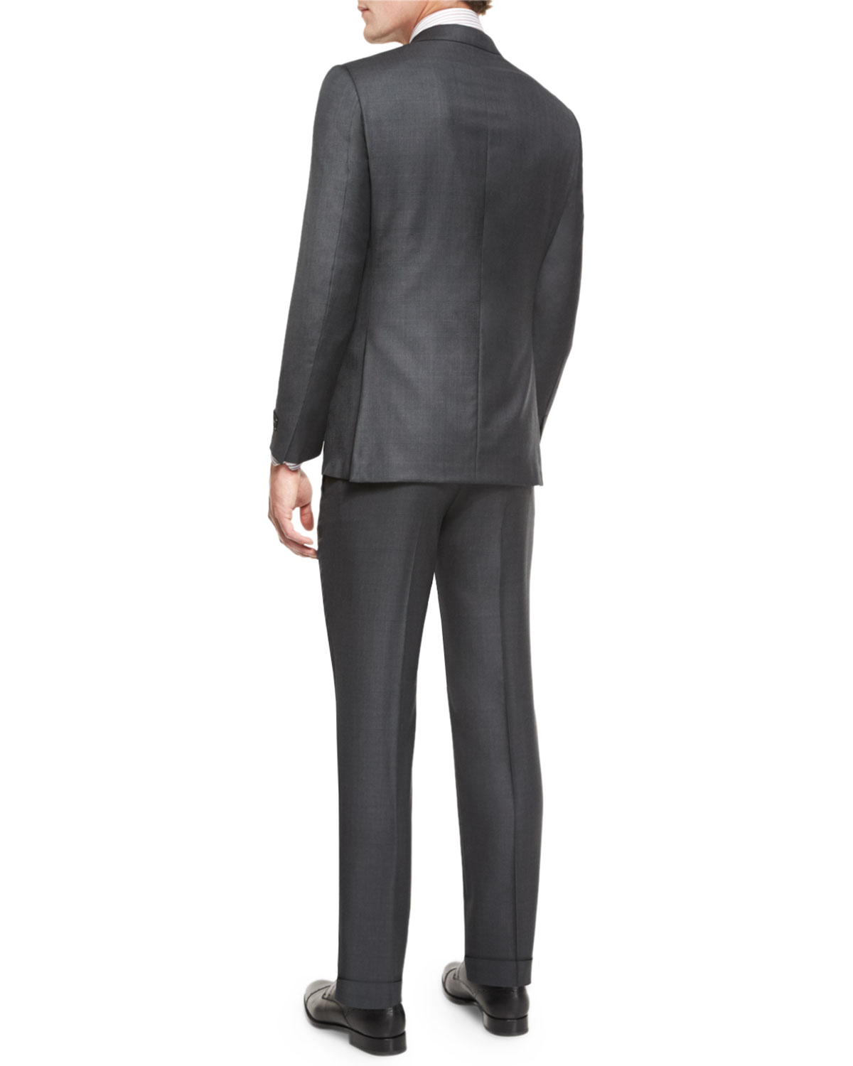 Plaid Trofeo Wool Two-Piece Suit, Gray