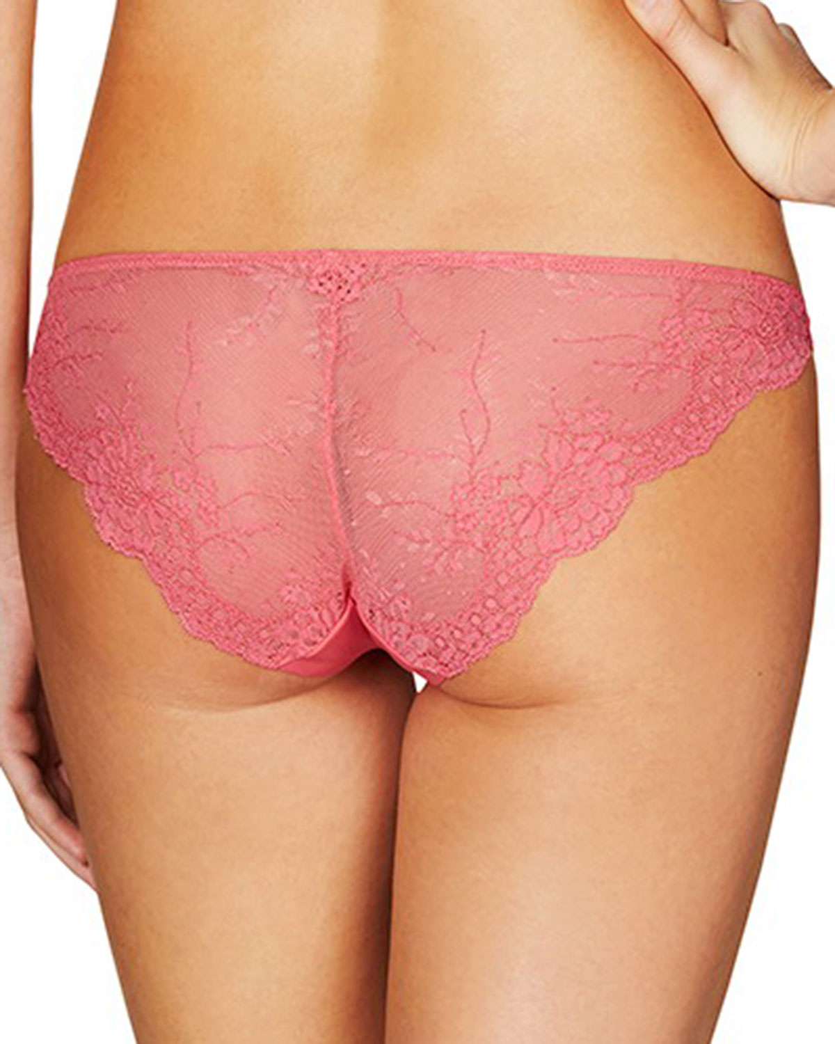 Smooth & Lace Bikini Briefs, Azalea