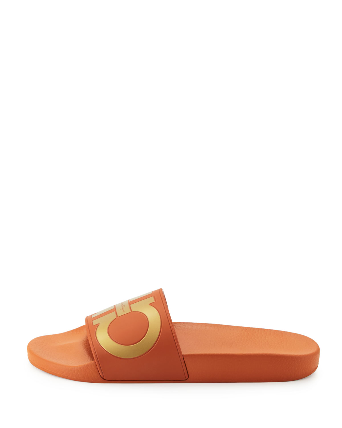 Gancini Slide Sandal, Orange