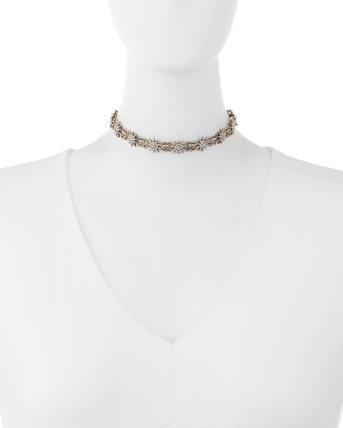 Crystal Star Choker Necklace